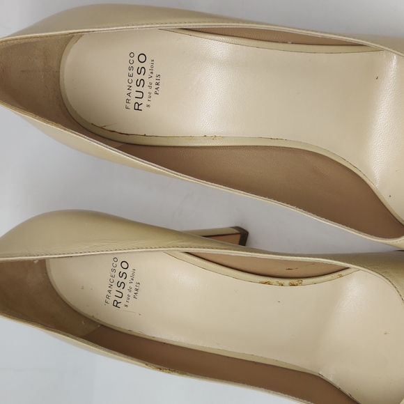 Francesco Russo Round Toe Butter 4.25" High Heel Sz 6 US / 39 IT - Picture 5 of 8